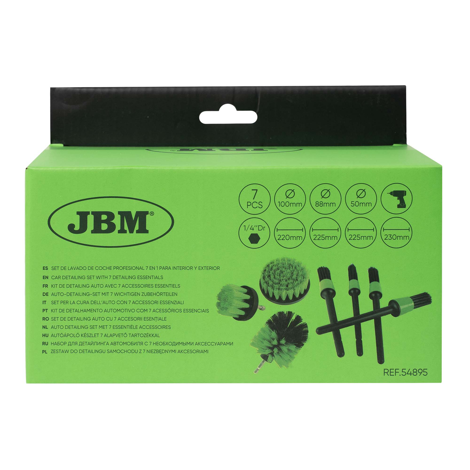 SET DE LAVADO DE COCHE PROFESIONAL 7 EN 1 PARA INTERIOR Y EXTERIOR