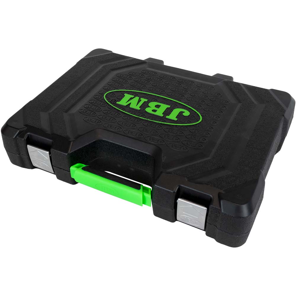 MALETÍN DE HERRAMIENTAS DE 108 PIEZAS CON VASOS HEXAGONALES DE 1/4" Y 1/2" CINCADO